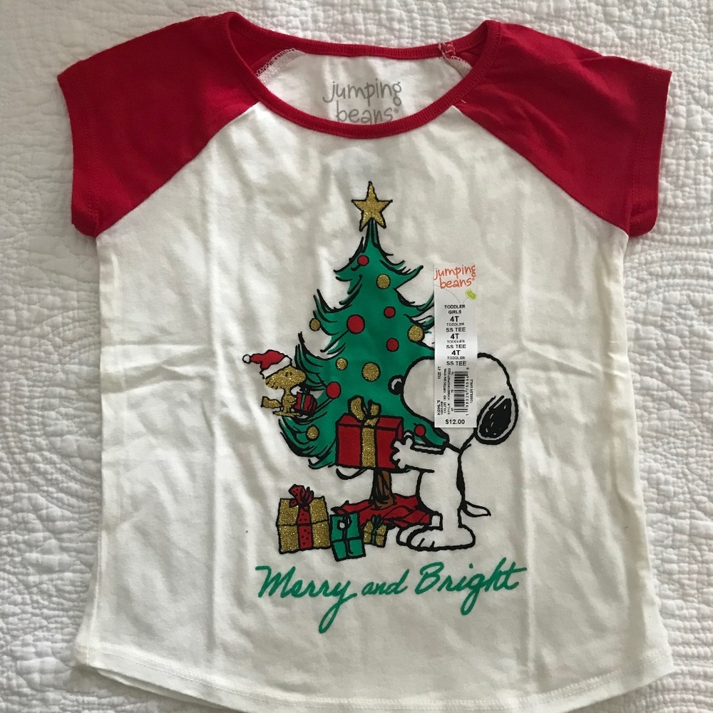NWT size 4T snoopy Christmas shirt